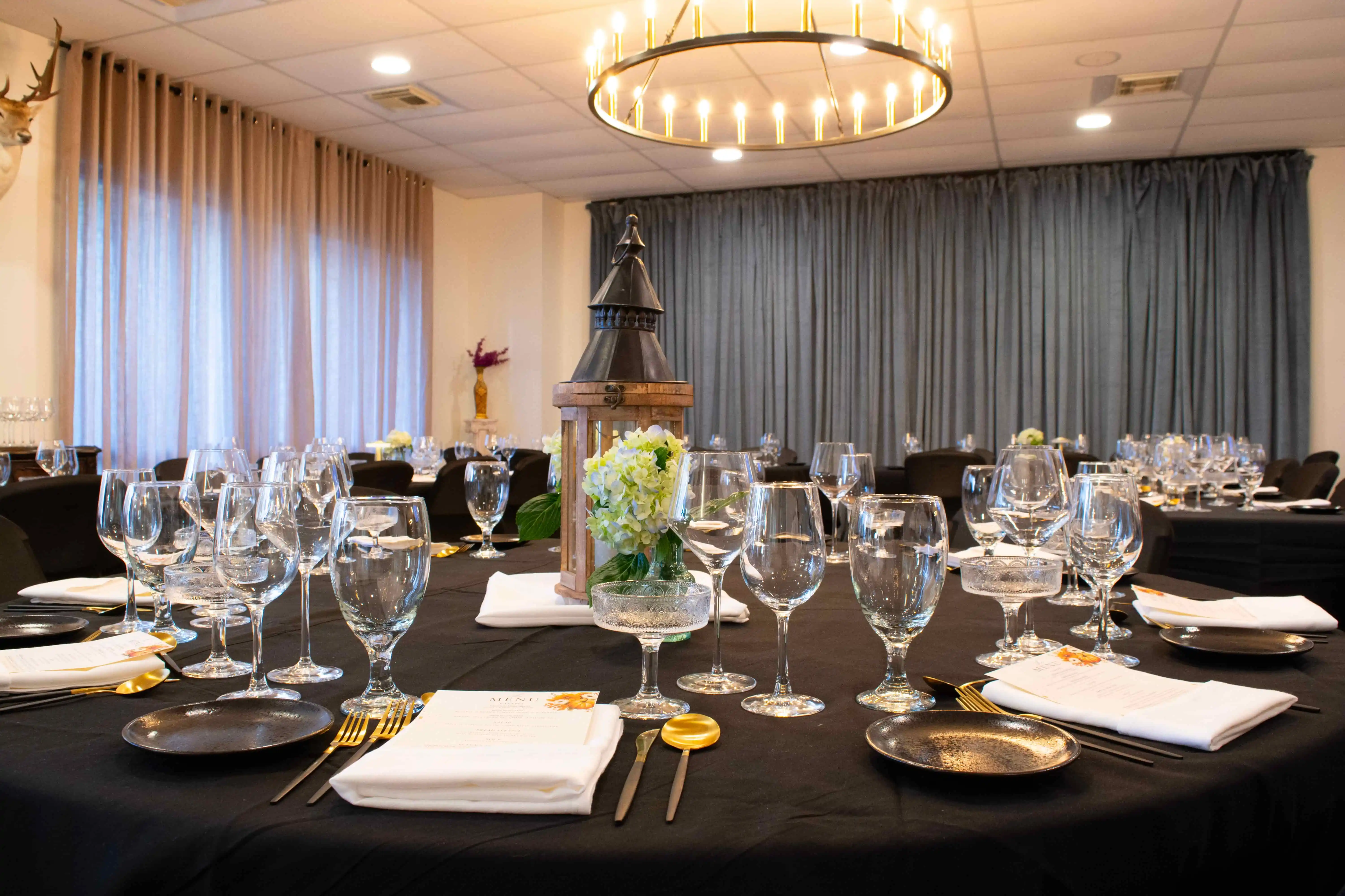 Full-service catering setup by Joe's Kitchen, Bar, & Bakery for a Central Alabama event